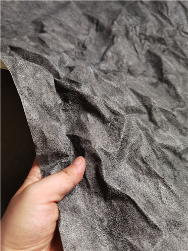 杜邦纸面料岁月沉淀石碑黑灰痕迹杜邦纸面料 设计师肌理造型时装服装