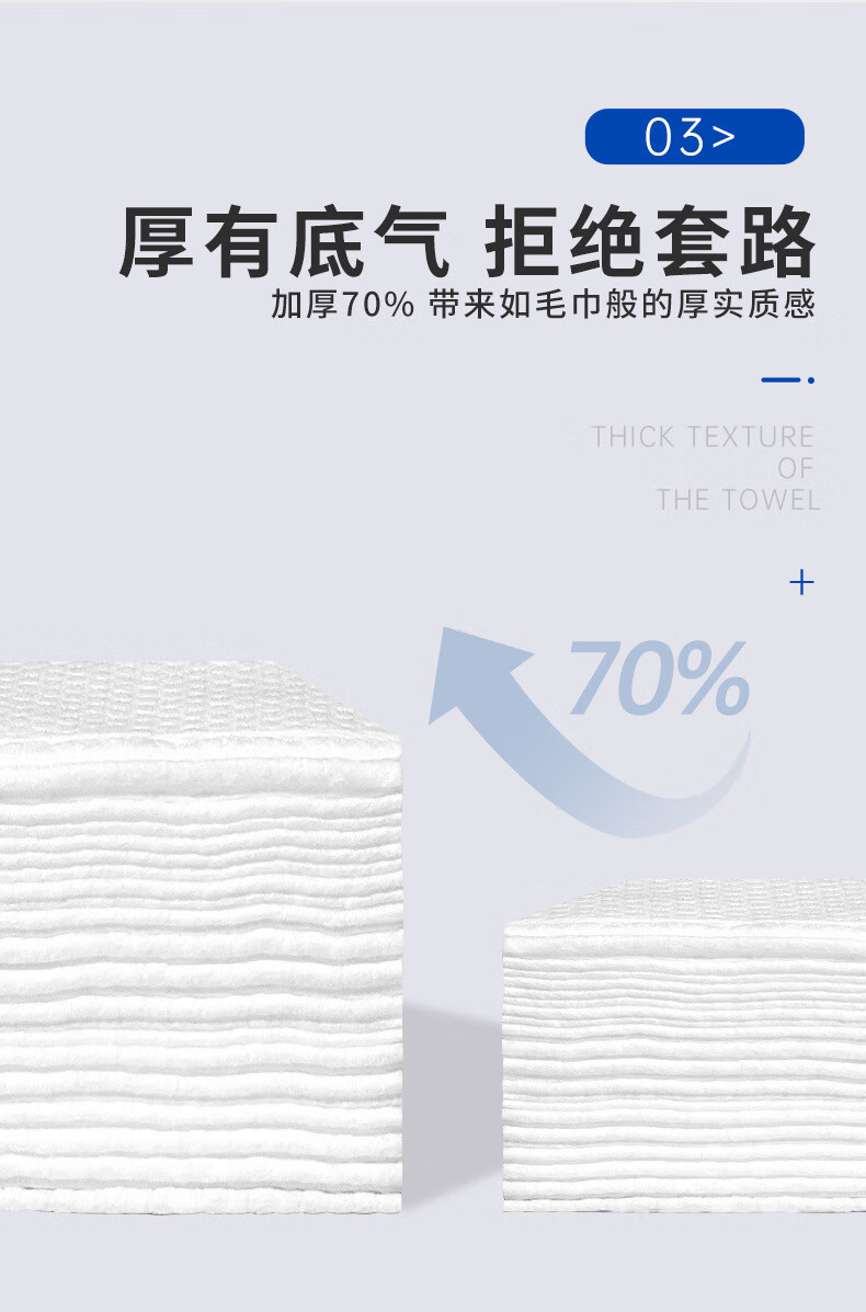 菲脂美妆工具一次性抽取式洗脸巾加厚棉柔巾婴儿面巾家用美 1件 3包