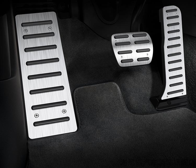 大众油门刹车脚踏板三件套原装适用辉昂途锐威然揽境蔚揽明锐速派 铝