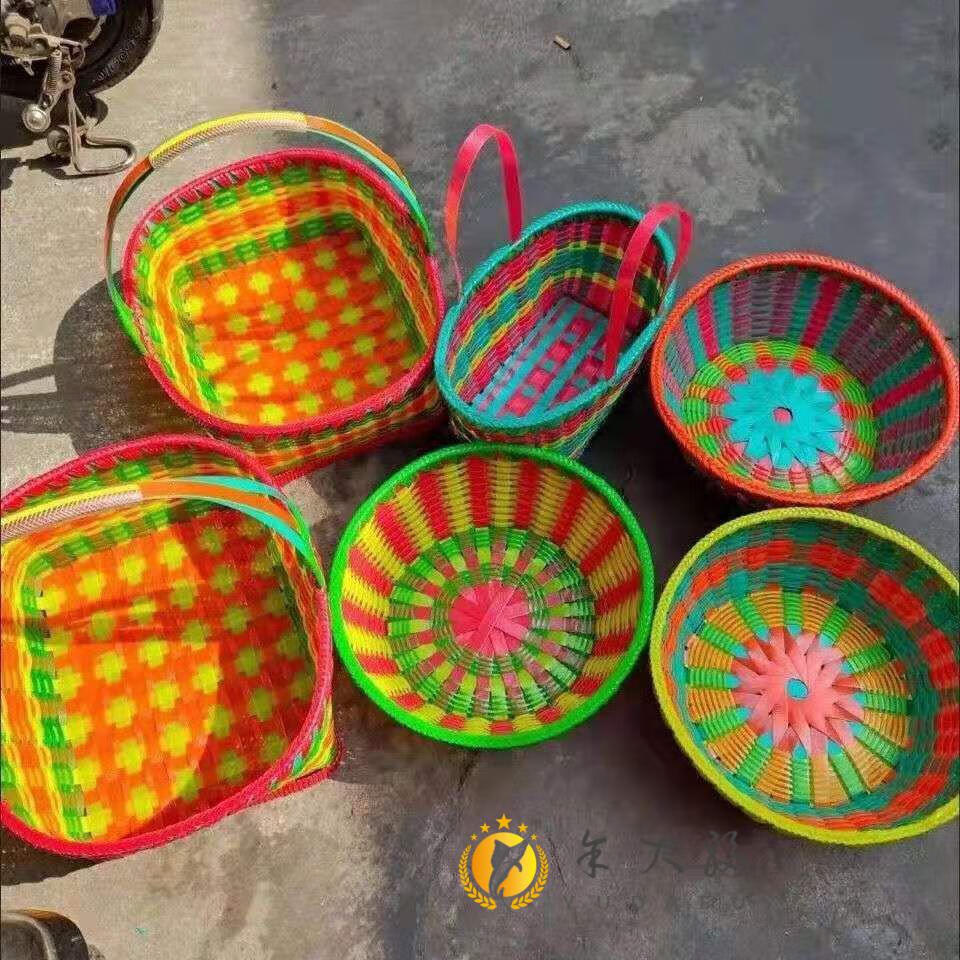 塑钢打包带手工编织篮子材料塑料打包带彩色包装带编织带条藤定制隆鼎