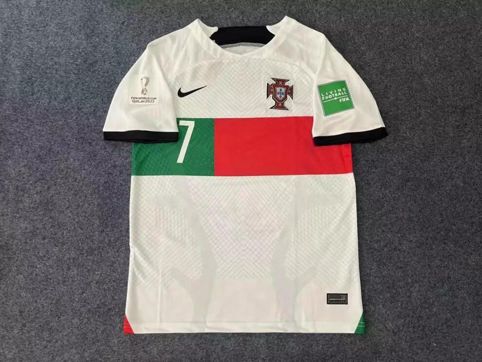 rdrt2022卡塔尔世界杯葡萄牙国家队主场客场球衣7号c罗10号席尔瓦套装