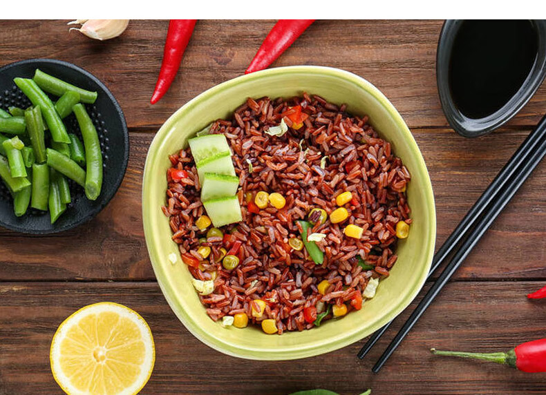 三色糙米饭5斤装新米健身五谷杂粮组合黑米低孕妇粗粮粥