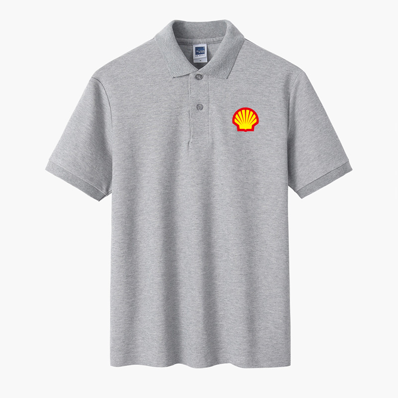 壳牌加油站工作服polo衫可定制团队logopolo衫袖藏青s165