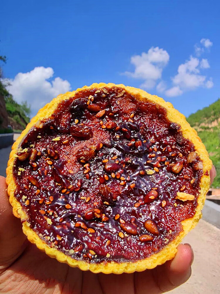 2021山西吕梁临县红糖空心月饼空壳中秋节礼品老从手工老式礼盒