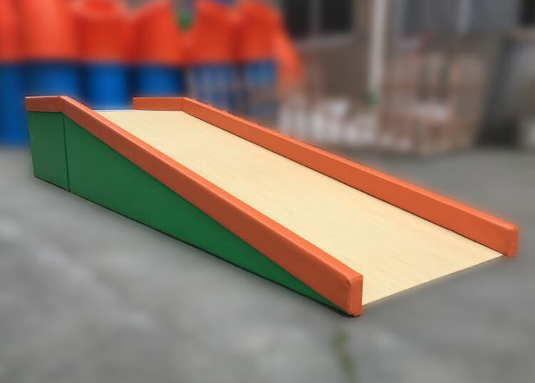 感统训练器材儿童室内软包大滑梯感同滑道早教木制运动统感玩具 大