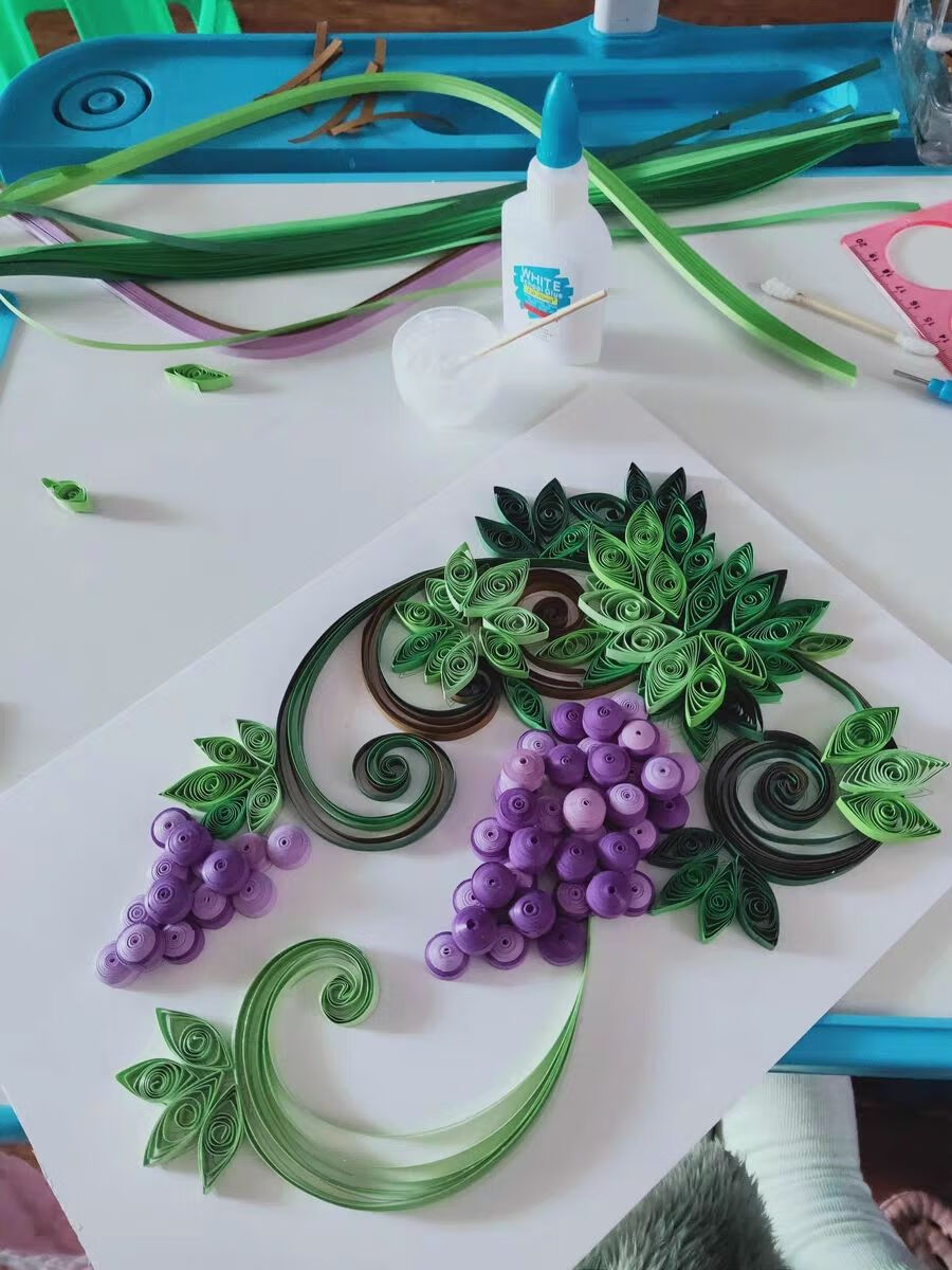 衍纸套装初学者小学生衍纸画材料包立体手工作品工具衍纸条底稿图44