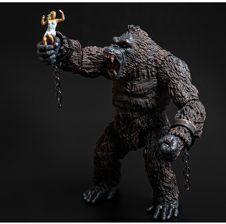 猩猩玩具手办模型可动电影摆件新年礼物超大号紫背哥斯拉四肢尾巴可动