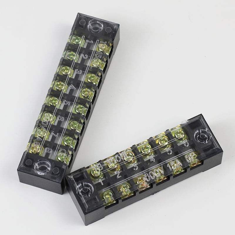 tb接线端子排电线连接器配电箱固定式接线排铜接线柱 15a 4位【图片