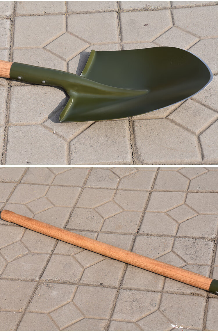 燕南钢锹木柄大铁锹铁锨户外铲子车载防汛尖锹头挖土园艺农用工具