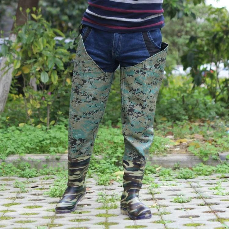 春夏新款插秧鞋高筒男女钓鱼靴防水稻田防滑加厚底下水裤长筒雨鞋802