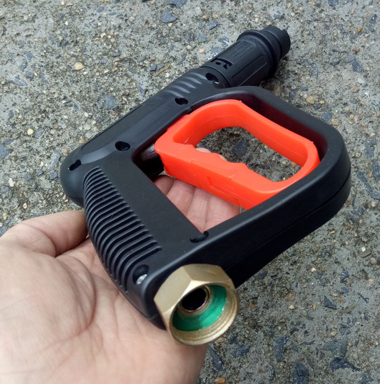 泡沫壶水枪3805558型高压洗车水枪鸭嘴扇形喷枪外螺纹内螺21mm内螺纹