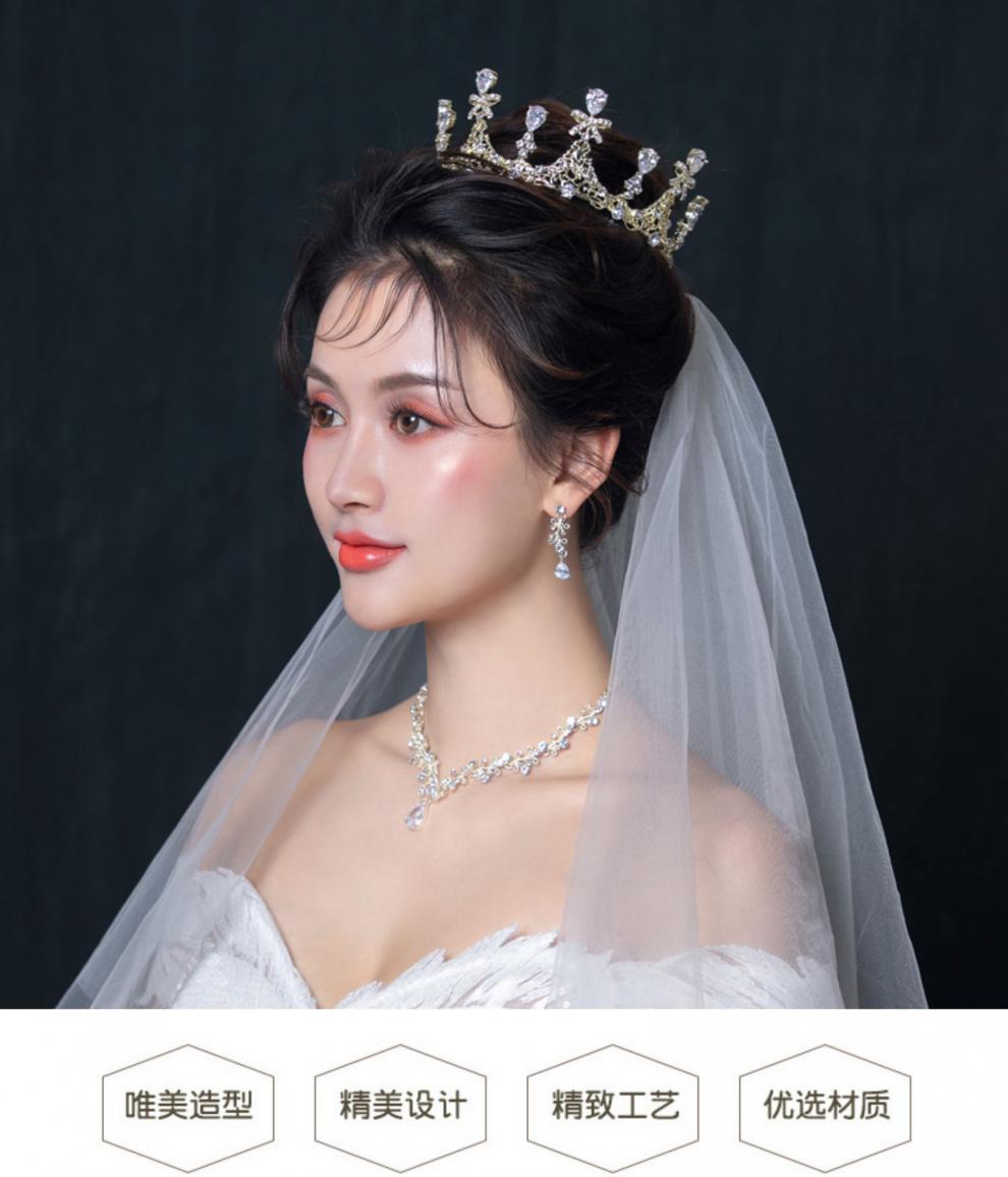 brangdy新娘皇冠頭飾結婚白紗網紅生日王冠十八歲成年禮女18公主女王