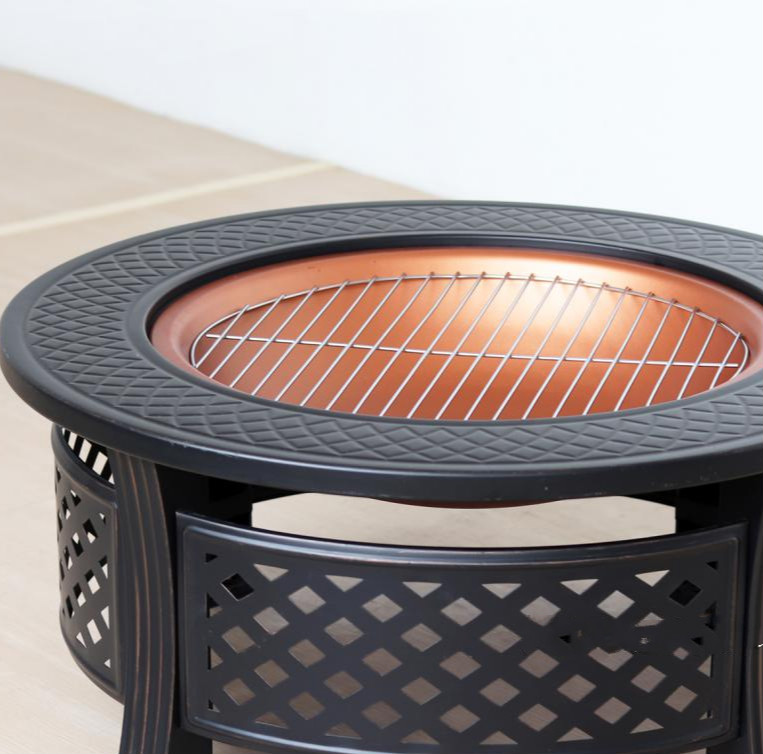 家用取暖火盆室内木炭烤火盆炭火盆烤火炉户外烧烤桌庭院烧烤炉标配