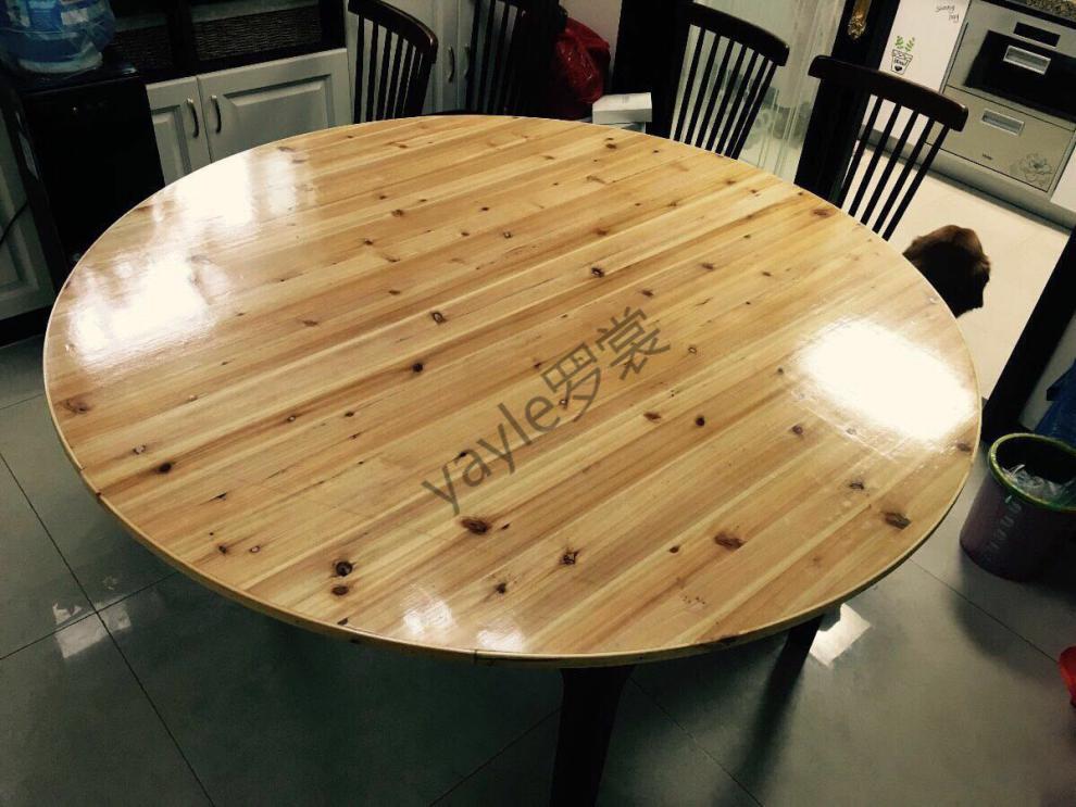 折叠圆桌面大圆桌圆桌板家用1.6米1.8米折叠圆杉木圆台 1.