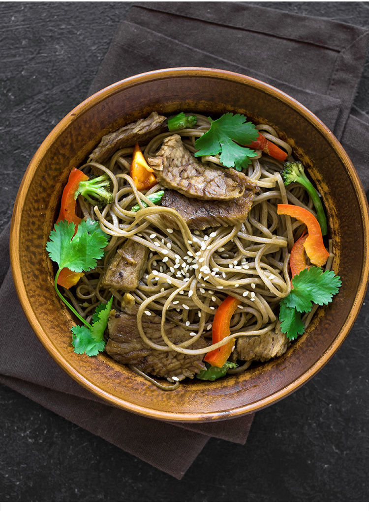 荞麦面条20斤10斤面食类速食挂面拉面 荞麦面10斤中刀【约做50碗面】