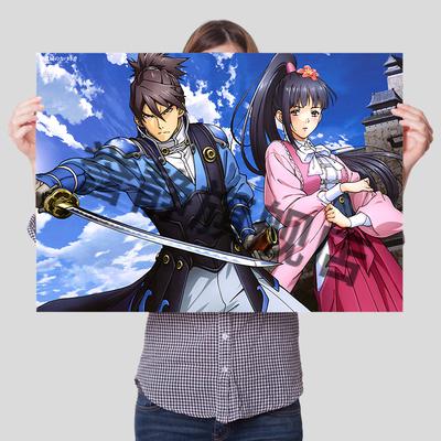 甲铁城的卡巴内瑞无名生驹菖蒲动漫海报周边宿舍卧室自粘墙贴挂画 浅