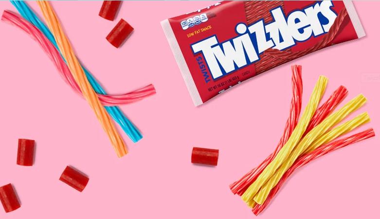 twizzlers美国多滋乐扭扭吸管糖d脂零食糖twistslowfat311g橙奶油心