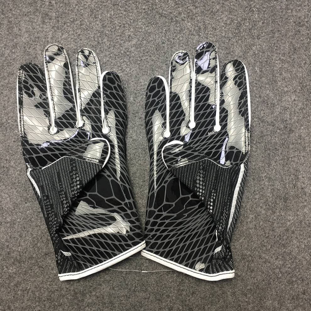 美式橄榄球手套外接级飞盘手套 8 白色 橙勾 xl【图片 价格 品牌 报价