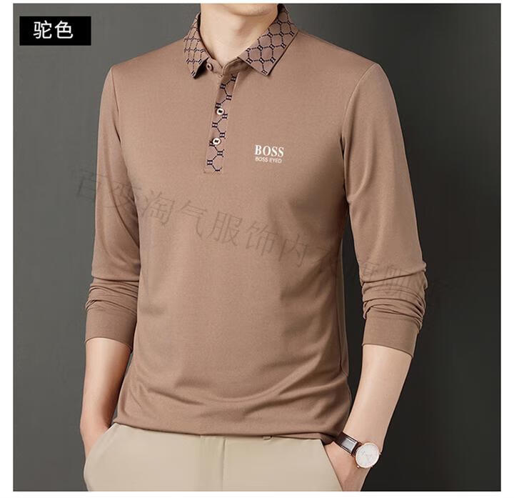 bosseyed秋季新款上市男士时尚经典长袖polo衫翻领打底衫男装百变淘气