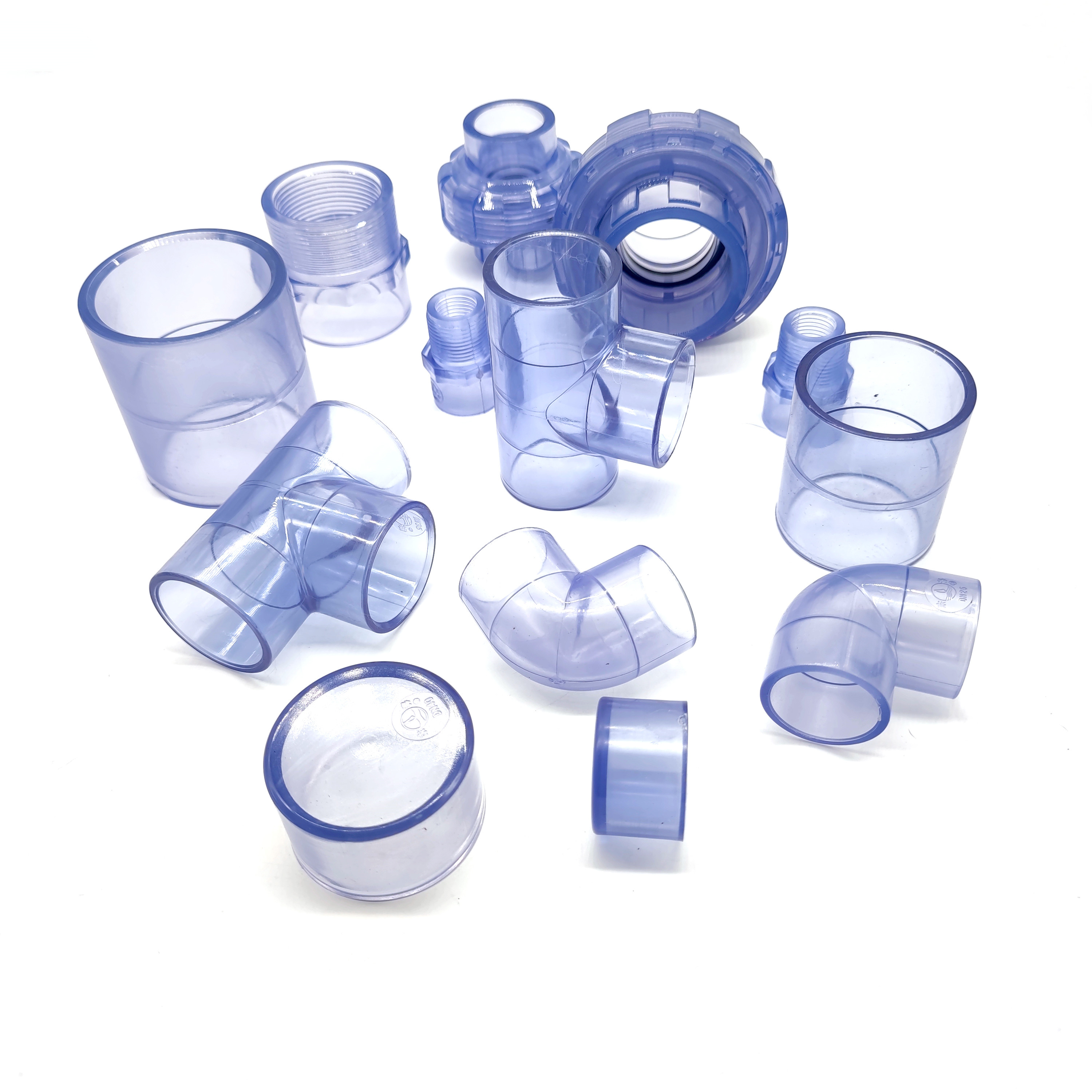 upvc透明活接国标pvc透明管活接由令油拧由任活结塑料胶粘给水管内径