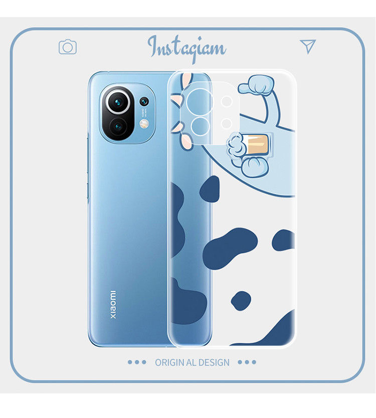 零笙ls适用小米11手机壳pro牛啤透明保护套软全包防摔个性创意青春