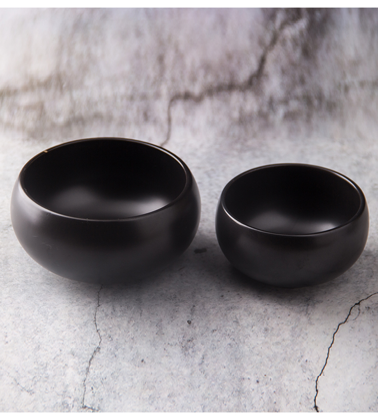 钵盂吃饭碗纯黑色陶瓷和尚碗钵钵碗佛文化居士吃饭碗僧人佛碗陶瓷碗钵