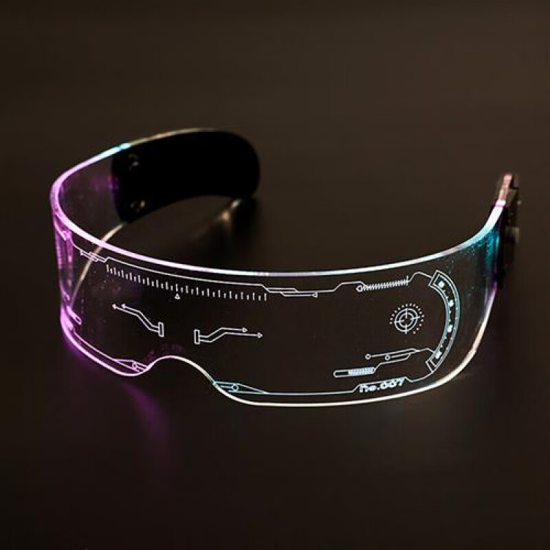 眼镜成人蹦迪拍照活动学生jk科幻蹦迪墨镜发光闪光眼镜神器少女成人