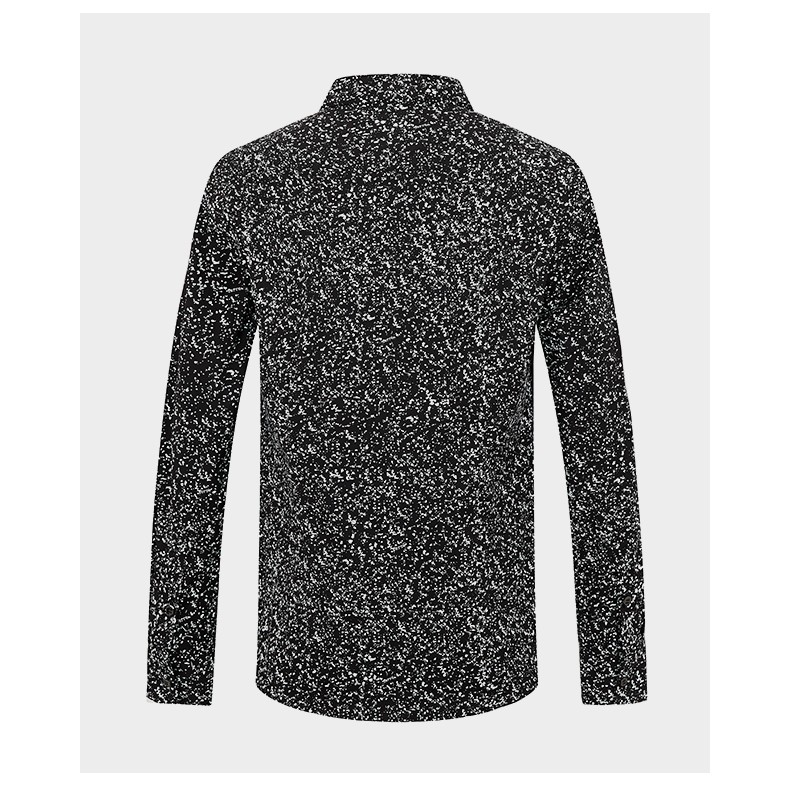 春节也送货ferre费雷男装春秋冬新款上衣油漆墨点花版印花男士长袖