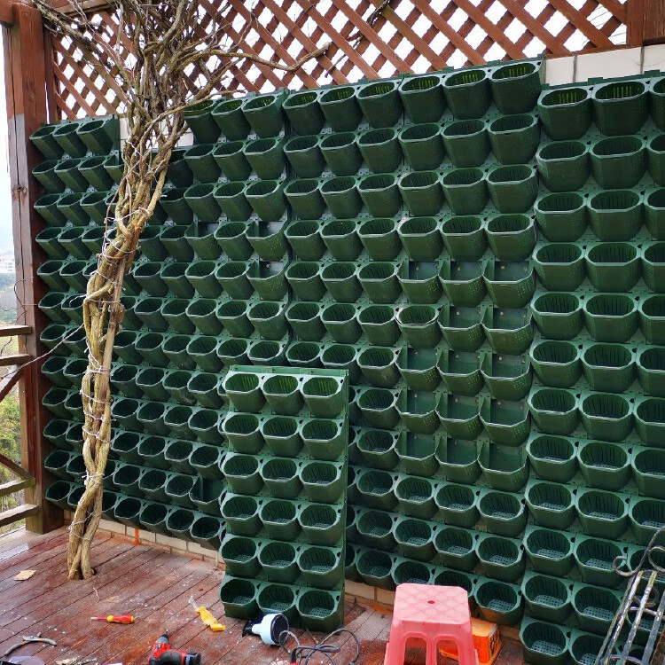 垂直绿化组合花盆室内外垂直立体绿化工程种植盒植物墙花盆容器挂墙式
