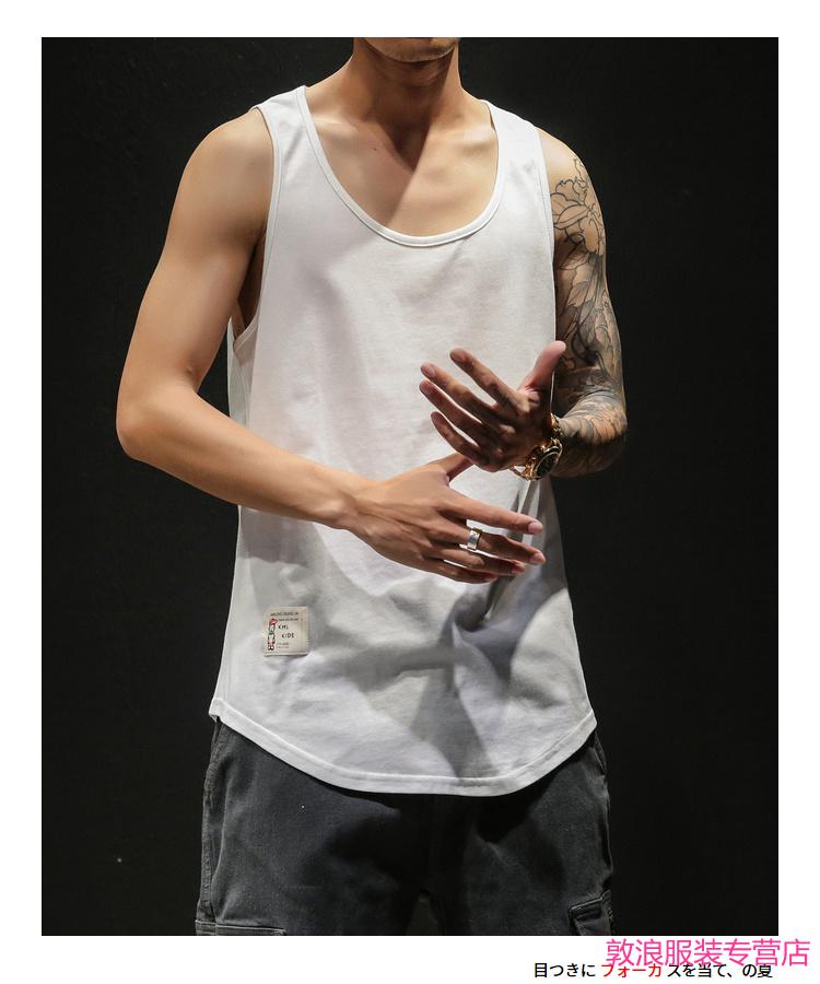 90-230斤胖子大码男胖子日系棉背心男夏季潮宽松型跨栏运动健身打底