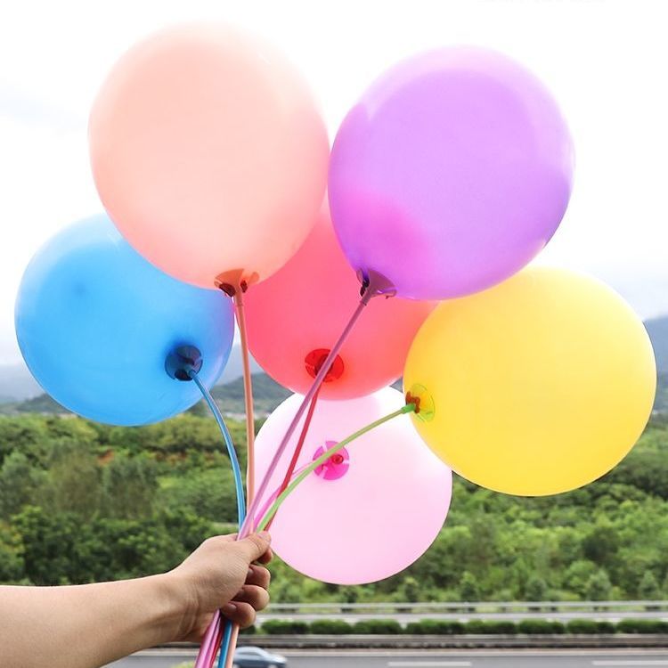 配件气球杆子气球托气球棒气球支撑杆拖杆活动用品27厘米白色20根杆子