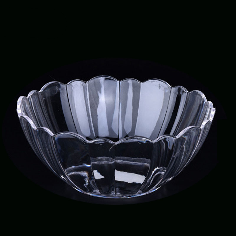 洗手盅 亚克力沙拉碗莲花碗钻石碗水晶仿玻璃蔬菜糖水碗透明茶水碗