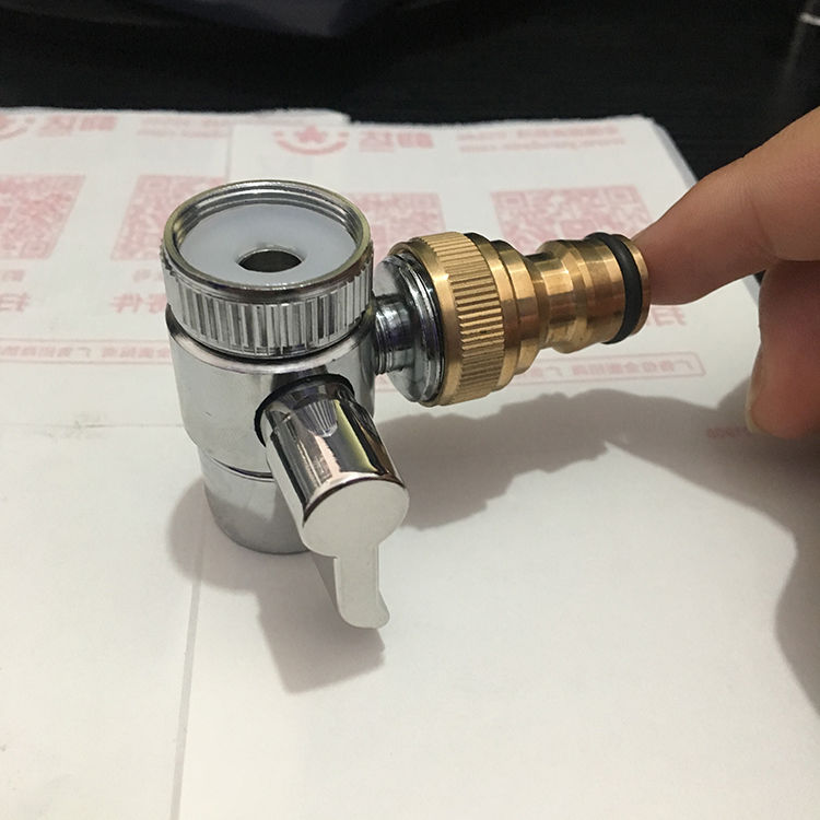 管或水枪水管双用切换阀 外22m分水切换阀 水枪接头(铜电镀)【图片