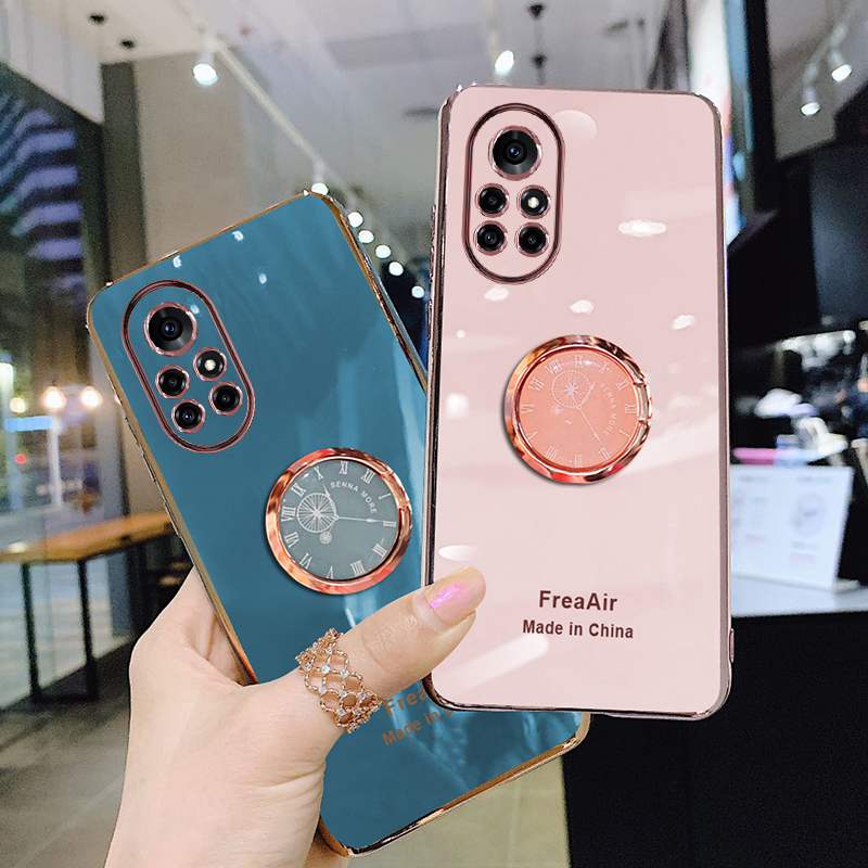 华为nova8手机壳创意时钟指环支架nova8pro全包保护套防摔nova8硅胶软
