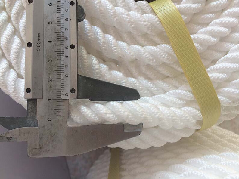 尼龙绳白色丙纶三股尼龙绳粗耐磨捆绑绳子八股船用缆绳抛锚绳深水井拉