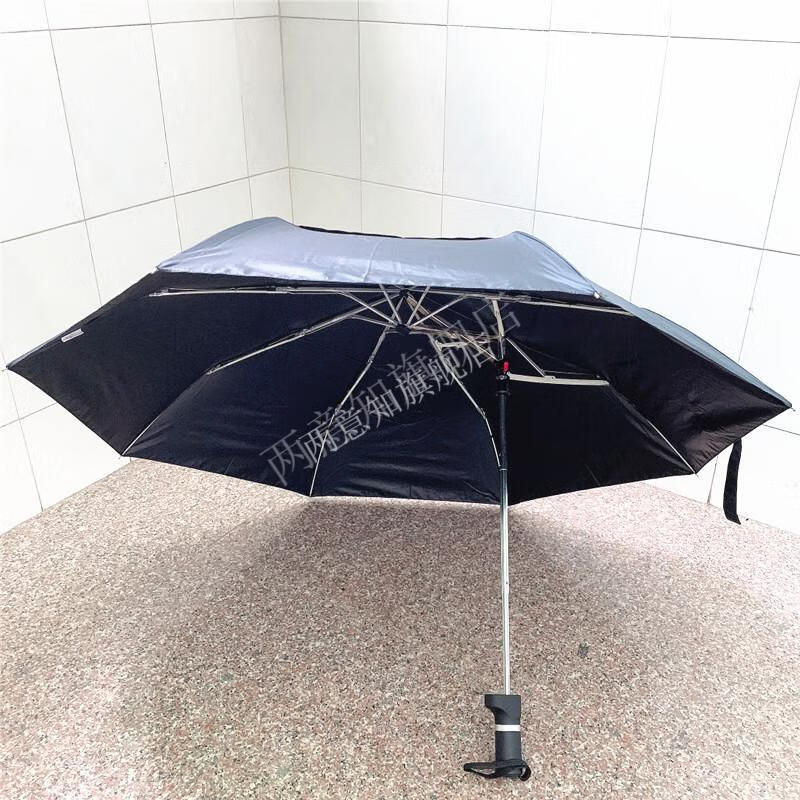 抗台风雨伞 黑胶双层抗风牢固台风专用伞 三折叠晴天雨伞偏重心伞