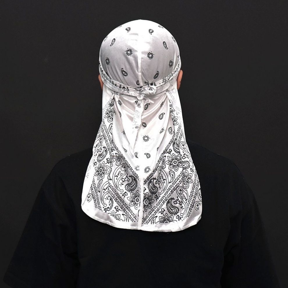 60发带男韩版日常佩戴嘻哈腰果头巾女嘻哈头套饶舌街球街舞头巾包头