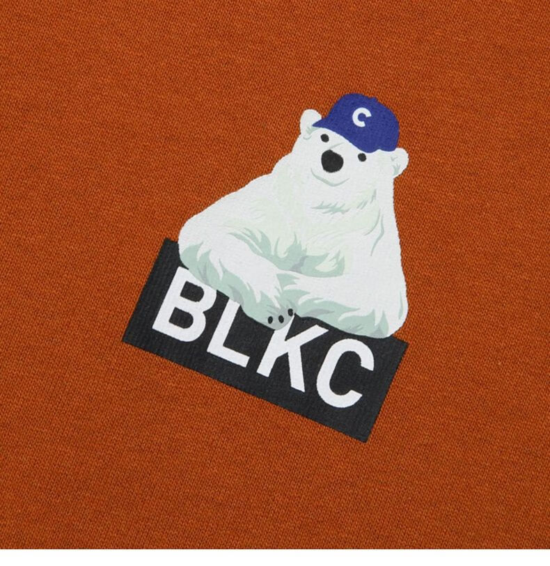 itchocoolate男装短袖t恤夏季新品简约潮流北极熊印花1118xgy2灰色s