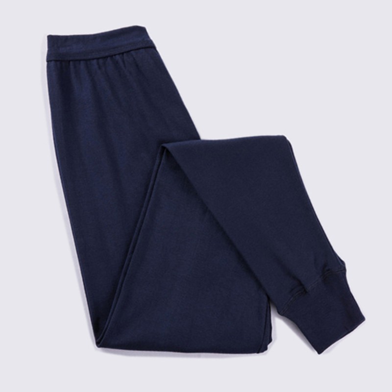 男士秋裤纯棉秋冬全棉衬裤中老年人宽松加肥加大码保暖裤男浅灰色xl