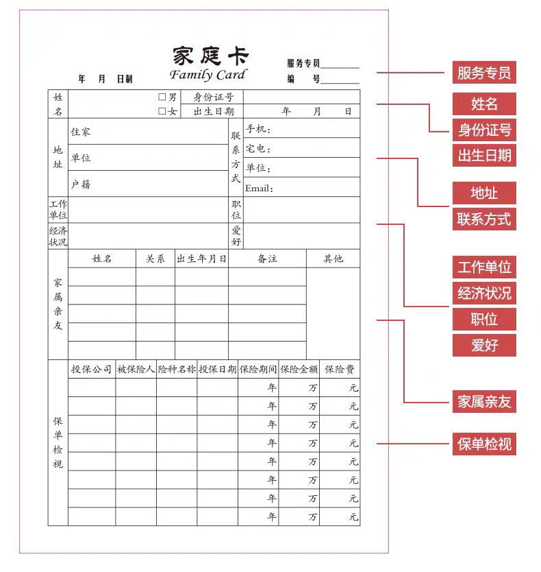 海尔客户资料卡图片