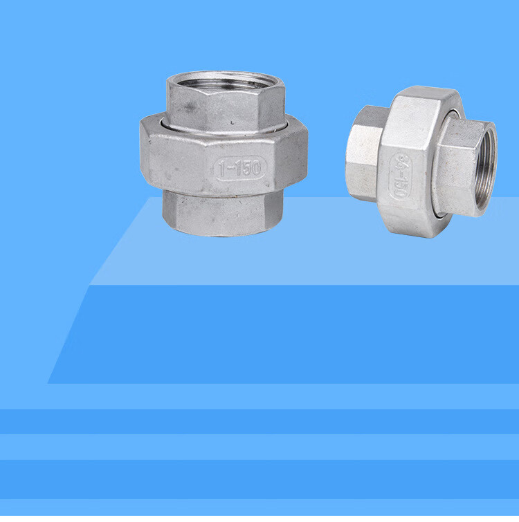 304不锈钢活接头内丝活接内螺纹油任油拧活节活络接接头4分6分1寸 dn