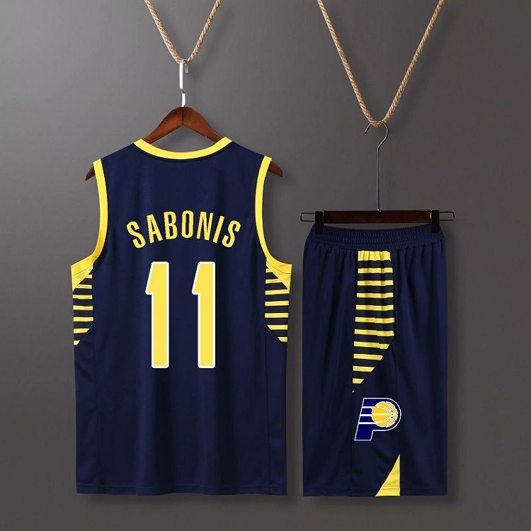 保罗乔治33球衣儿童套装学生训练队服定制印字a3029步行者光版黄色2xs