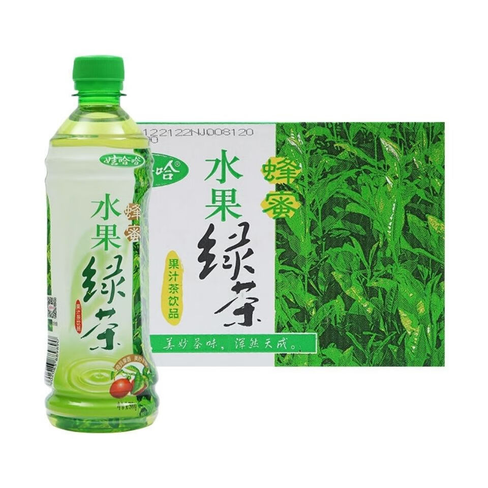 新货娃哈哈水果绿茶500ml*15瓶蜂蜜哇哈哈饮料饮品整箱 绿茶500ml*15
