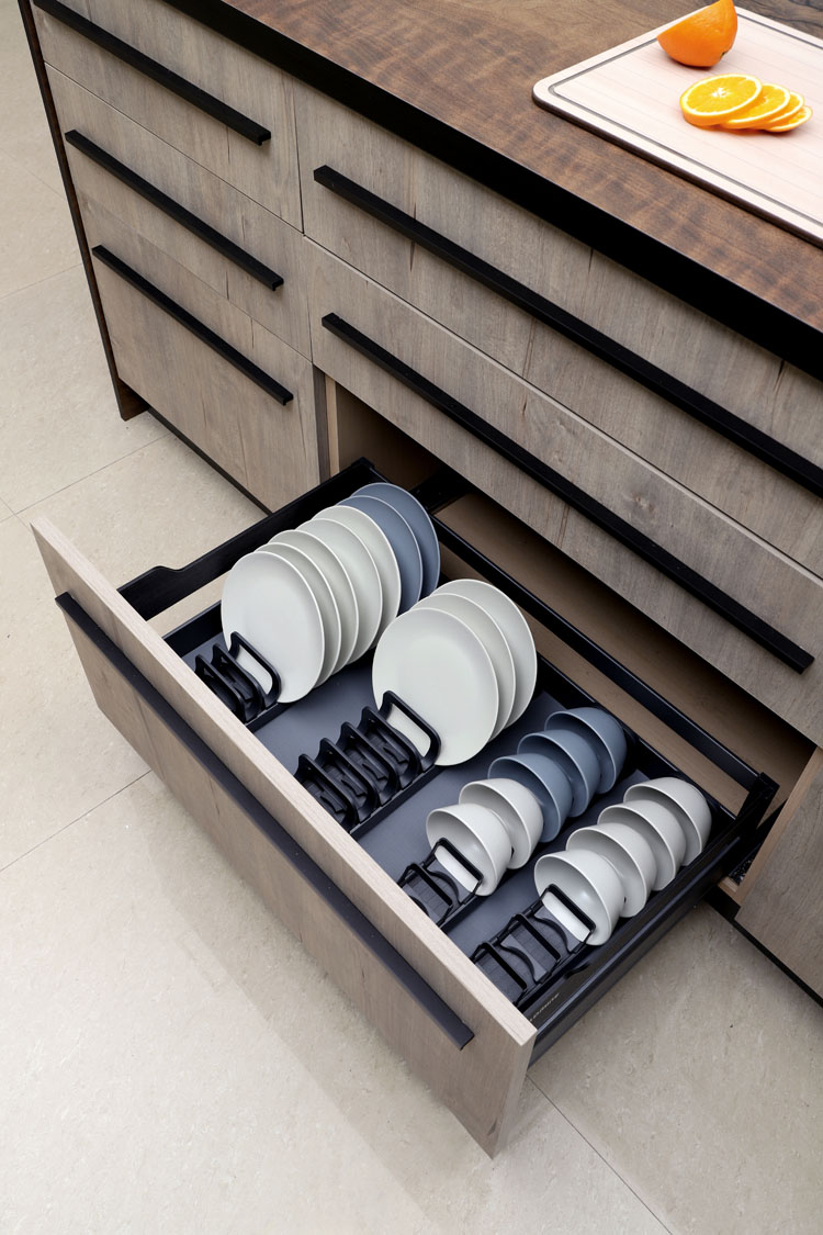 抽屉碗碟架厨房盘收纳沥水置物碗分隔晾碗式内置碗柜可定制420提碗架