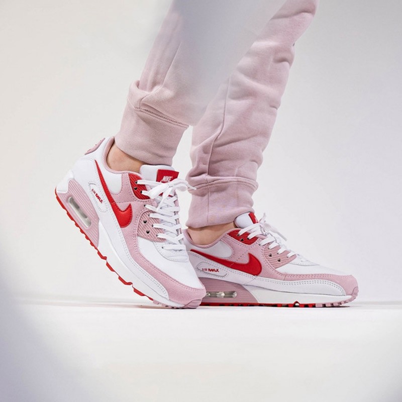 nike耐克女鞋airmax90白粉情人节休闲运动跑步鞋dd8029100dd8029100