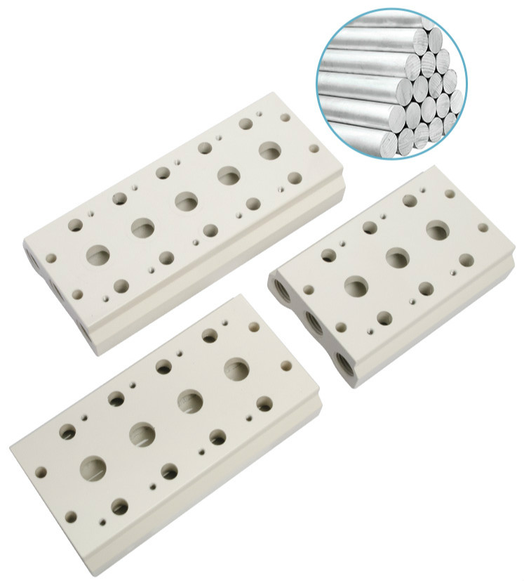 4v/5v210电磁阀底座汇流排底板100m-200m-300m-400mf汇流板 【18】200