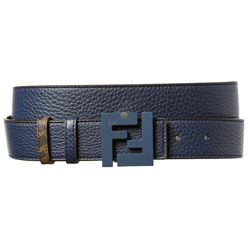 预售fendi芬迪 皮带 经典男士黑色棕色双面用ff腰带 宽3.