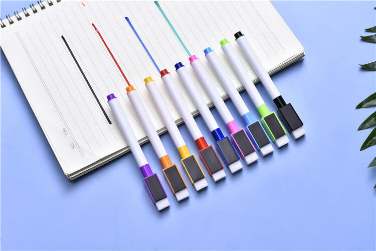 创际 彩色白板笔8色白板笔可擦写儿童环保水性彩笔画笔涂鸦记号笔 8色