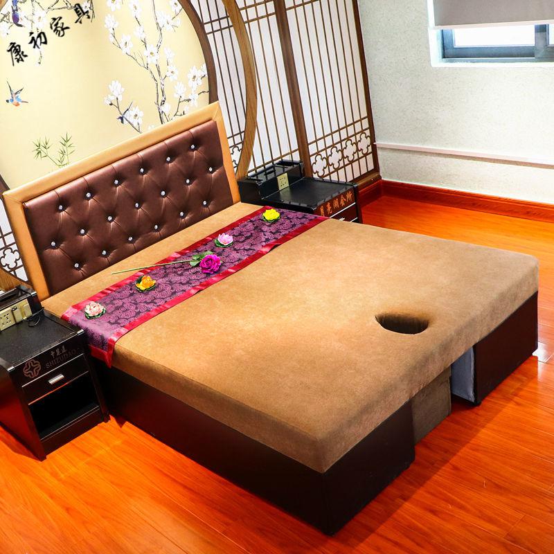 定制泰式按摩床实木中式按摩理疗床推拿推油美容酒店会所床定制透气款