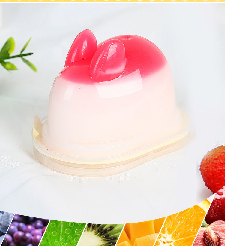 弹兔慕斯草莓味果冻8个盒儿童网红卡通果冻布丁休闲零食小吃草莓味2盒